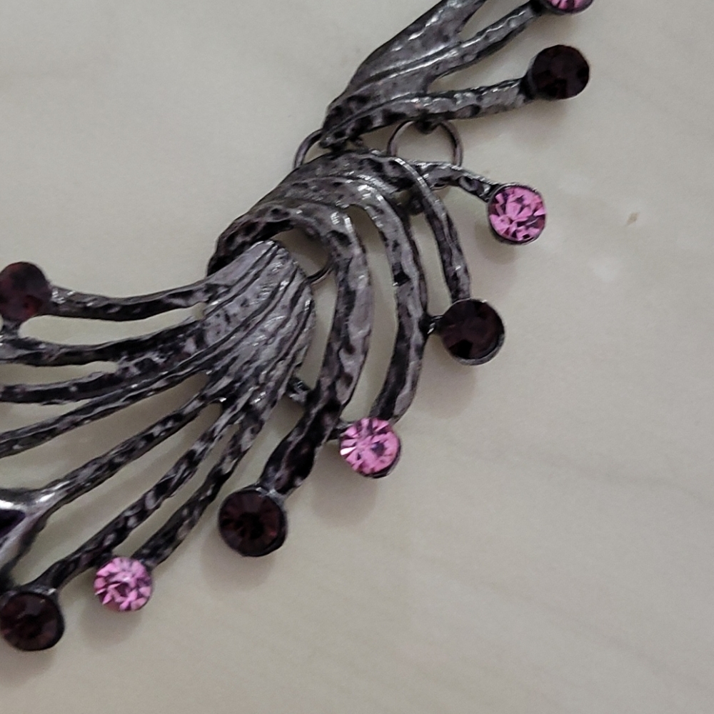 Choker Statement Leaf Necklace - image 3